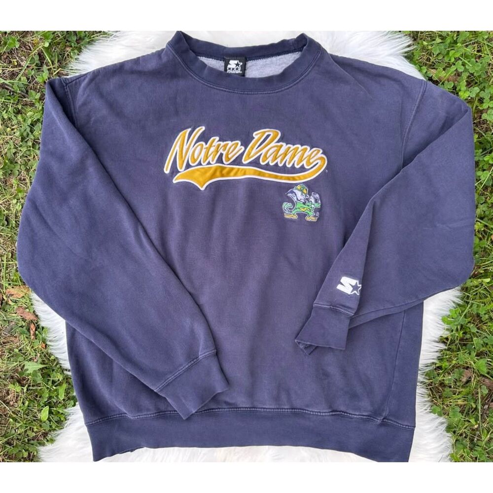90s Starter Notre Dame Fighting Irish Crewneck Vintage Starter Notre Dame